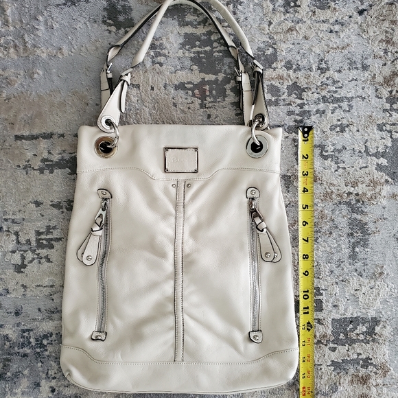 B Makowsky off White Soft leather shoulder bag, hobo, handbag purse medium large - Picture 6 of 6